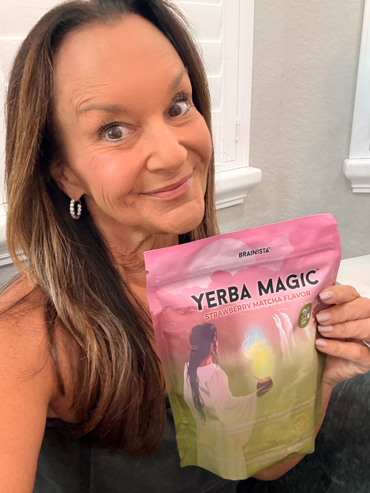 Renee creating UGC content with a product